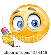 Happy Emoticon Writing Licensed Stock Image