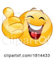 Laughing Emoticon Giving A Thumb Up Licensed Stock Image by yayayoyo