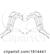 Poster, Art Print Of Skeleton Hands Forming A Heart