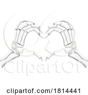 Skeleton Hands Forming a Heart by Vector Tradition SM #COLLC1814441-0169