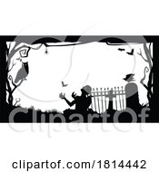 Poster, Art Print Of Silhouetted Halloween Border