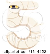 Poster, Art Print Of Mummy Number 5 Halloween Mascot Character