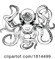 Octopus Wearing A Divers Helmet