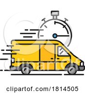 Poster, Art Print Of Delivery Van With Stopwatch