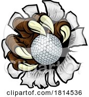 Poster, Art Print Of Golf Ball Claw Cartoon Monster Animal Hand