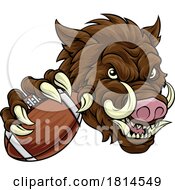 Poster, Art Print Of Boar Wild Hog Razorback Warthog Football Mascot