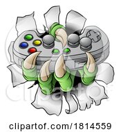 Video Gamer Game Gaming Controller Claw Hand by AtStockIllustration