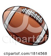 Poster, Art Print Of American Football Ball Cartoon Sports Icon