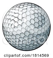 Poster, Art Print Of Golf Ball Cartoon Sports Icon Illustration