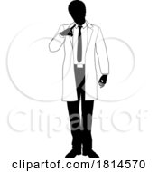 Scientist Chemist Pharmacist Man Silhouette Person by AtStockIllustration