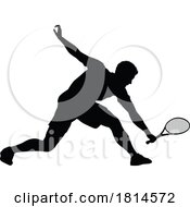 Poster, Art Print Of Tennis Silhouette Sport Player Man