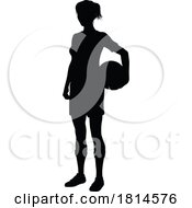 Poster, Art Print Of Female Soccer Football Player Woman Silhouette