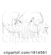 Poster, Art Print Of Golfers Golfing Silhouette Golf People Silhouettes