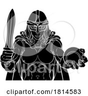 Poster, Art Print Of Viking Trojan Celtic Knight Tennis Warrior Woman