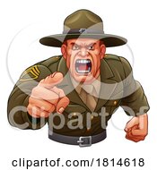 Poster, Art Print Of Drill Instructor Sergeant Bootcamp Army Soldier