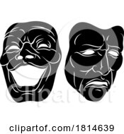 Poster, Art Print Of Theater Or Theatre Drama Comedy And Tragedy Masks