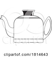 Tea Pot In Black And White