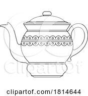 Tea Pot In Black And White