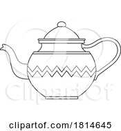 Tea Pot In Black And White