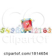 Math Book Mascot With Numbers Licensed Stock Image