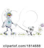 Robot Walking A Dog Licensed Stock Image