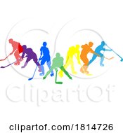 Poster, Art Print Of Ice Hockey Silhouette People Player Silhouettes