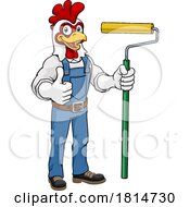 Chicken Painter Decorator Paint Roller Mascot