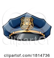 Poster, Art Print Of Police Man Policeman Cop Hat Or Cap Cartoon Icon