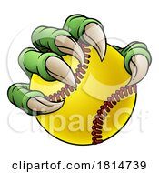 Poster, Art Print Of Claw Softball Baseball Ball Dragon Monster Hand