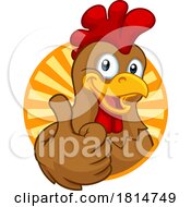 Chicken Cartoon Rooster Cockerel Character by AtStockIllustration