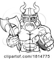 Viking Man Ice Hockey Sports Team Mascot