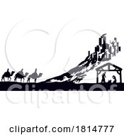 Christmas Nativity Scene Bethlehem Manger Wise Men by AtStockIllustration