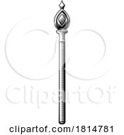 Sceptre Royal Scepter Staff Wand Vintage Woodcut by AtStockIllustration