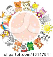 Cartoon Circle Of Toys Licensed Clipart