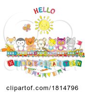 Cartoon Hello Kindergarten Greeting Licensed Clipart