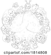 Cartoon Circle Of Toys Licensed Clipart