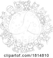 Cartoon Circle Of Toys Licensed Clipart