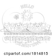 Cartoon Hello Kindergarten Greeting Licensed Clipart