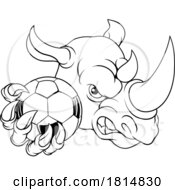 Boar Wild Hog Razorback Warthog Pig Soccer Mascot by AtStockIllustration