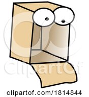 Cartoon Empty Cardboard Box Mascot