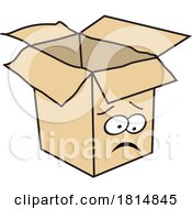 Poster, Art Print Of Cartoon Cardboard Box Mascot Feeling Empty