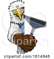 Eagle Car Or Window Cleaner Holding Squeegee