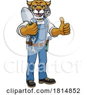 Poster, Art Print Of Wildcat Gardener Gardening Animal Mascot