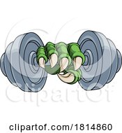 Poster, Art Print Of Claw Dumb Bell Gym Weight Dumbbell Monster Hand