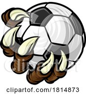 Soccer Football Ball Claw Cartoon Monster Hand