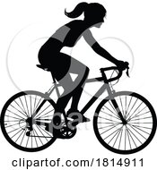 Woman Bike Cyclist Riding Bicycle Silhouette