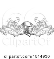 Coat Of Arms Crest Knight Helmet Heraldry Design