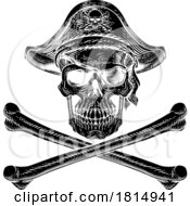 Poster, Art Print Of Pirate Skull Crossbones Skeleton Grim Reaper