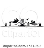 Silhouetted Halloween Banner Clipart