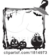 Poster, Art Print Of Silhouetted Halloween Frame Clipart